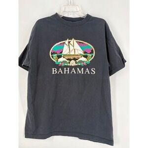 Vintage Bahamas Graphic T-Shirt‎ XL Souvenir Tee Vacation 90s Dinorah Sportswear